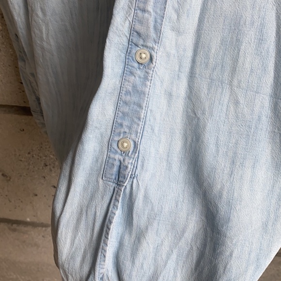 Gap Chambray Tie Front Button Up Shirt - Picture 9 of 9
